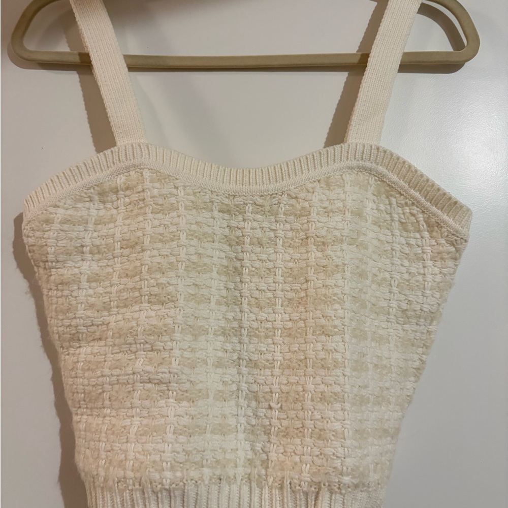 Maje Tweed-style knit crop top